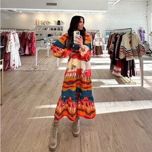 Never Fully Dressed Paradise Festival Colorful Midaxi Dress 2